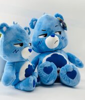 Glücksbärchi Kuscheltier Care Bears Plüsch Plüschfigur XXL 28 cm Teddybär Stofftier Glücksbärchen für Kinder (Brumm Bärchi blau XXL 28 cm)