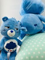 Glücksbärchi Kuscheltier Care Bears Plüsch Plüschfigur XXL 28 cm Teddybär Stofftier Glücksbärchen für Kinder (Brumm Bärchi blau XXL 28 cm)