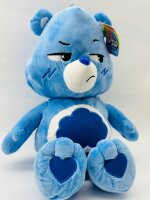 Glücksbärchi Kuscheltier Care Bears Plüsch Plüschfigur XXL 28 cm Teddybär Stofftier Glücksbärchen für Kinder (Brumm Bärchi blau XXL 28 cm)