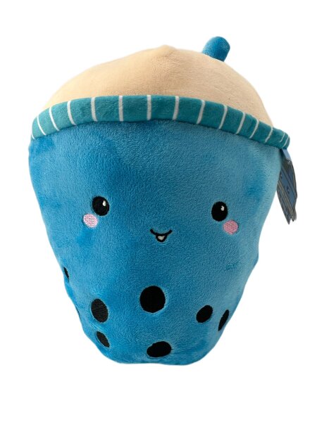 Bubble Tea Plüschtier Boba Kuscheltier Plüschpuppen Weiche Kuscheltier Tee Weiche Puppe Teetasse Kissen Kinderspielzeug (blau, 26 cm)