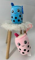 Bubble Tea Plüschtier Boba Kuscheltier Schlüsselanhänger Plüschpuppen Weiche Kuscheltier Tee Weiche Puppe Teetasse Kissen Kinderspielzeug (blau, 11 cm)