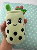 Bubble Tea Plüschtier Boba Kuscheltier Schlüsselanhänger Plüschpuppen Weiche Kuscheltier Tee Weiche Puppe Teetasse Kissen Kinderspielzeug (grün, 11 cm)