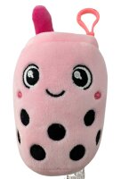 Bubble Tea Plüschtier Boba Kuscheltier Schlüsselanhänger Plüschpuppen Weiche Kuscheltier Tee Weiche Puppe Teetasse Kissen Kinderspielzeug (Rosa, 11 cm)