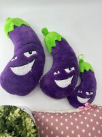 Plüschtier Boba Aubergine Kuscheltier Gemüse Plüschpuppen Kaufladenzubehör Weiche Kuscheltier Weiche Puppe Kissen Kinderspielzeug (18 cm)