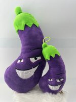 Plüschtier Boba Aubergine Kuscheltier Gemüse Plüschpuppen Kaufladenzubehör Weiche Kuscheltier Weiche Puppe Kissen Kinderspielzeug (28 cm)