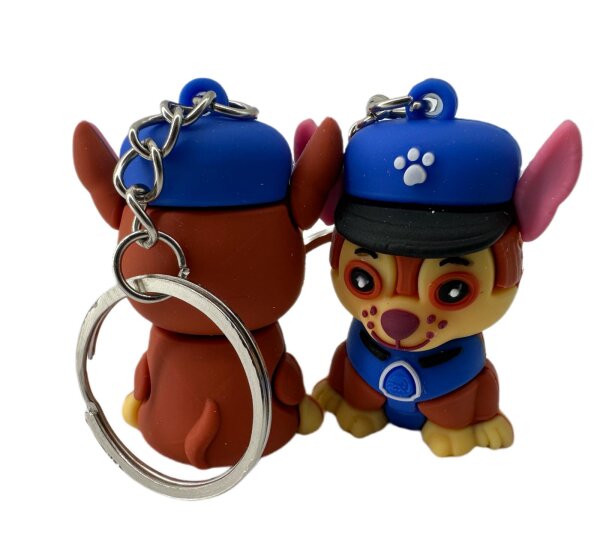 Soma Schlüsselanhänger Mini Anhänger Geschenk Cartoon Schlüsselanhänger Silikon Schlüsselanhänger für Handyhülle Charme Rucksack Geschenk (Paw Patrol Chase)