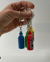 Soma Schlüsselanhänger Mini Anhänger Geschenk Cartoon Schlüsselanhänger Silikon Schlüsselanhänger für Handyhülle Charme Rucksack Geschenk (Fitness Drink Flasche rot)