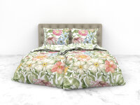 Heckett and Lane Perkal Svea Bettwäsche 135 Multi Flowers Multi 1 Bettbezug 135x200cm + 1 Kissenbezug 80x80cm