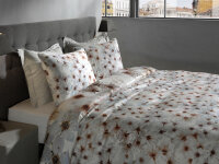 Heckett and Lane Mako Satin Bamhi Bettwäsche 155 White Flowers White 1 Bettbezug 155x220cm + 1 Kissenbezug 80x80cm