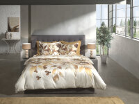 Heckett and Lane Mako Satin Horatia Bettwäsche 155 Off-White Flora Off-white 1 Bettbezug 155x220cm + 1 Kissenbezug 80x80cm