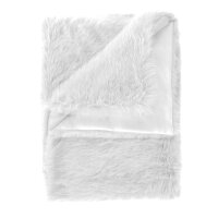 Heckett and Lane  Perle Plaid 140x200 Misty White Fur...