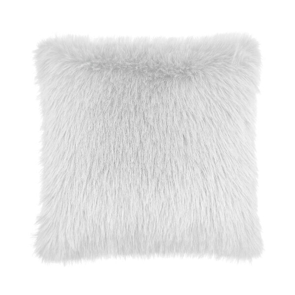 Heckett and Lane  Perle Pillow 48X48 Misty White Fur Misty-White