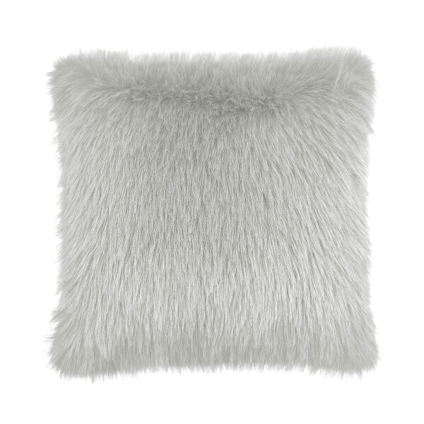 Heckett and Lane  Perle Pillow 48X48 Silver Grey Fur Silver-Grey