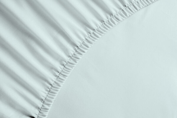 Yellow Perkal Percale Spannbetttuch 140x200+40 cm, Whispering Blue Uni Whispering-Blue 1 Spannbetttuch