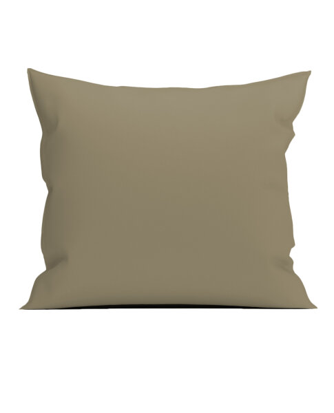 Yellow Perkal Percale Kissenbezug 80x80 Safari Sand Uni Safari-Sand