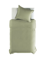 Yellow Perkal Percale Bettwäsche 135 Silent Green Uni Silent-Green 1 Bettbezug 135x200cm + 1 Kissenbezug 80x80cm