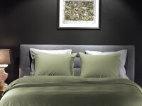 Yellow Perkal Percale Bettwäsche 155 Silent Green Uni Silent-Green 1 Bettbezug 155x220cm + 1 Kissenbezug 80x80cm