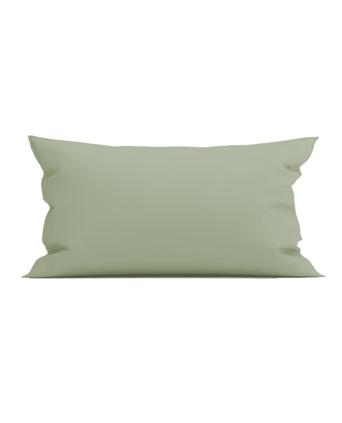 Yellow Perkal Percale Kissenbezug 40x80 Silent Green Uni Silent-Green