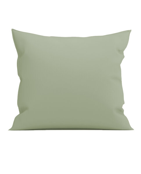 Yellow Perkal Percale Kissenbezug 80x80 Silent Green Uni Silent-Green