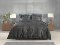 Zo!Home  Lino Bettwäsche 135 Midnight Black Uni Midnight-Black 1 Bettbezug 135x200cm + 1 Kissenbezug 80x80cm