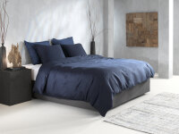 Zo!Home Mako Satin Satinado Bettwäsche 155 Navy Blue...