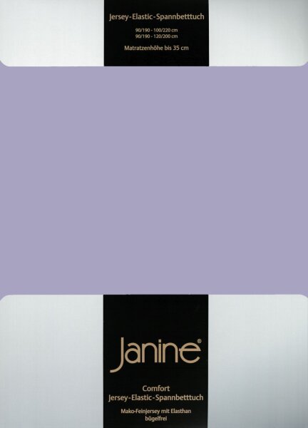 Janine Elastic-Jersey, 95% Baumwolle, 5% Elasthan Spannbettlaken SpB - 200x200 1 teilig  ELASTIC-JERSEY 5002-525-377 lavendel