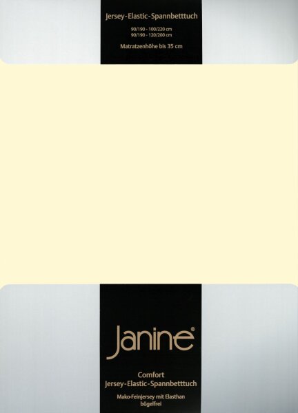 Janine Elastic-Jersey, 95% Baumwolle, 5% Elasthan Spannbettlaken SpB - 200x200 1 teilig  ELASTIC-JERSEY 5002-17-377 champagner