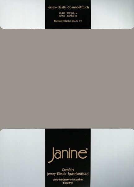 Janine Elastic-Jersey, 95% Baumwolle, 5% Elasthan Spannbettlaken SpB - 200x200 1 teilig  ELASTIC-JERSEY 5002-77-377 vulkan