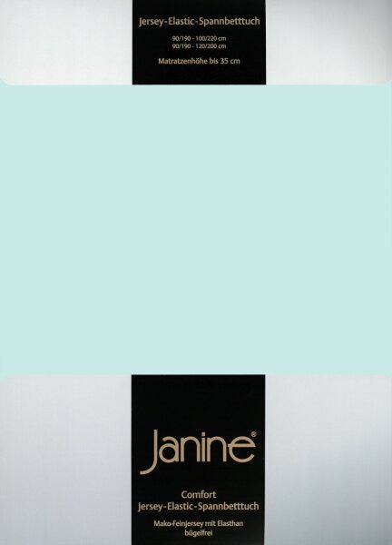 Janine Elastic-Jersey, 95% Baumwolle, 5% Elasthan Spannbettlaken SpB. 100x200 1 teilig  ELASTIC-JERSEY 5002-22-380 morgennebel