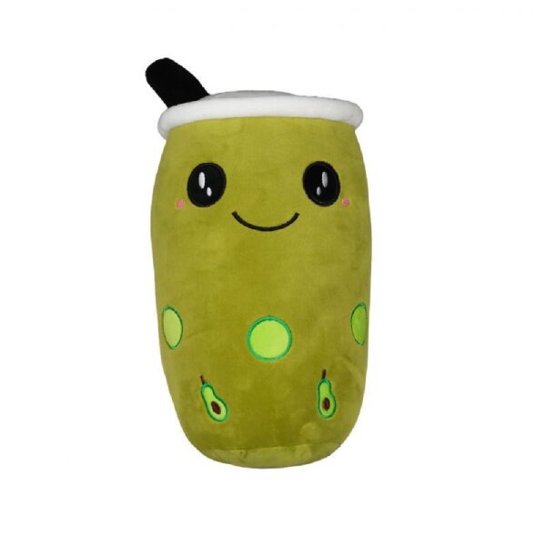 Bubble Tea Plüschtier Boba Kuscheltier Plüschpuppen Weiche XXL 22 cm  Kuscheltier Tee Weiche Puppe Teetasse Kissen Kinderspielzeug Avocado grün