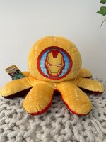 Oktopus Reversible Rainbow Kuscheltier Wende Plüschtier Octopus groß 20 cm doppelseitiger Flip Spielzeug Geschenkidee Octopus Marvel Iron Man Captain America