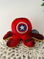 Oktopus Reversible Rainbow Kuscheltier Wende Plüschtier Octopus groß 20 cm doppelseitiger Flip Spielzeug Geschenkidee Octopus Marvel Iron Man Captain America