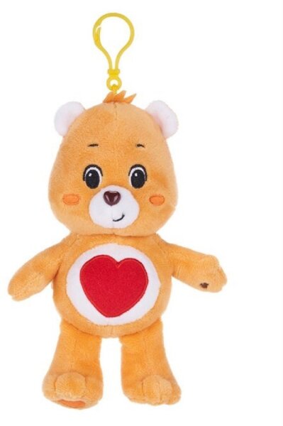 Glücksbärchi Kuscheltier Care Bears Plüsch Plüschfigur Teddybär Stofftier Glücksbärchen für Kinder Geheimnis Bärchi braun Bagclip 14 cm