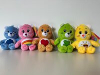 Glücksbärchi Kuscheltier Care Bears Plüsch Plüschfigur Teddybär Stofftier Glücksbärchen für Kinder Geheimnis Bärchi braun Bagclip 14 cm