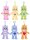 Glücksbärchi Kuscheltier Care Bears Plüsch Plüschfigur Teddybär Stofftier Glücksbärchen für Kinder Geheimnis Bärchi braun Bagclip 14 cm