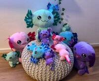 Axolotl Kuscheltier Echse Molch Figur Plüsch 12 cm Püsch türkis