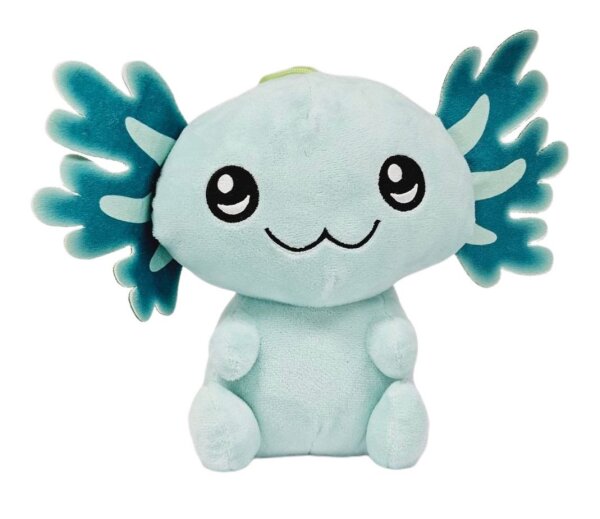 Axolotl Kuscheltier Echse Molch Figur Plüsch 35 cm Püsch türkis