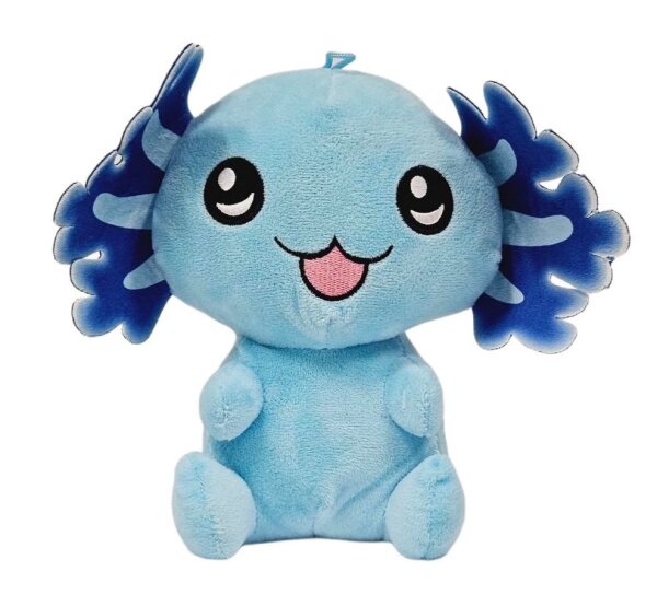 Axolotl Kuscheltier Echse Molch Figur Plüsch 12 cm Püsch blau