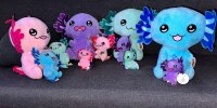 Axolotl Kuscheltier Echse Molch Figur Plüsch 12 cm Püsch blau