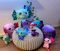 Axolotl Kuscheltier Echse Molch Figur Plüsch 18 cm Püsch blau