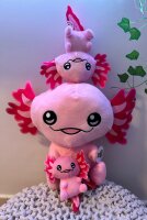 Axolotl Kuscheltier Echse Molch Figur Plüsch 12 cm Plüsch pink