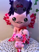 Axolotl Kuscheltier Echse Molch Figur Plüsch 12 cm Plüsch pink