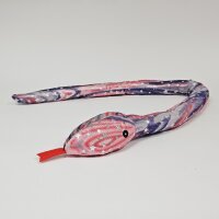 Plüschtier Plüschschlange XXL Plüsch-Schlange weich gefüllt, ideal zum Trösten Kuscheln Einschlafhilfe Toys Schlange Snake Kuscheltier Schlange Pink Lila Sterne Glitzer 100 cm