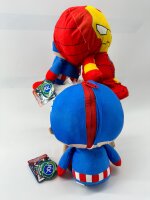 Reversible Rainbow Kuscheltier Wende Plüschtier groß 30 cm doppelseitiger Flip Spielzeug Geschenkidee Marvel Wende Kuscheltier 30 cm Captain America Ironman