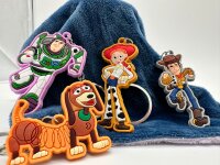 Schlüsselanhänger  Mini Anhänger Geschenk Cartoon Schlüsselanhänger Silikon Schlüsselanhänger für Handyhülle Charme Rucksack Geschenk Schlüsselanhänger Disney Toy Story Buzz