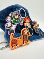 Schlüsselanhänger  Mini Anhänger Geschenk Cartoon Schlüsselanhänger Silikon Schlüsselanhänger für Handyhülle Charme Rucksack Geschenk Schlüsselanhänger Disney Toy Story Woody