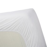 Ambiante Spannbettlaken Cotton Uni TD_White_UV_UV_140x210/220 140 x 220 cm Pocket Depth: 18 cm 1 Topper-Spannbettlaken