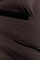 Ambiante Bettwäsche Cotton Uni_Brown_DE_UV_155x220 155 x 220 cm + 1x 80 x 80 cm 1 Bettbezug, 1 Kissenbezug