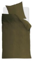 Ambiante Bettwäsche Cotton Uni_Olive Green_DE_UV_135x200 135 x 200 cm + 1x 80 x 80 cm 1 Bettbezug, 1 Kissenbezug