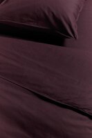 Ambiante Bettwäsche Cotton Uni_Dark Red_DE_UV_155x220 155 x 220 cm + 1x 80 x 80 cm 1 Bettbezug, 1 Kissenbezug